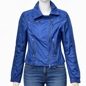 Bandolera Blue Lightweight Jacket with Graphic Lining – Size S